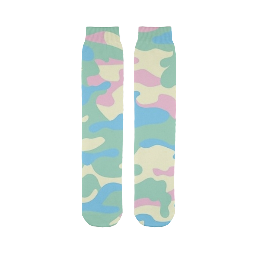 Creme Pastel Camo Tube Socks - Mr.SWAGBEAST