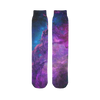 Blue Purple Space Nebula Tube Socks - Mr.SWAGBEAST