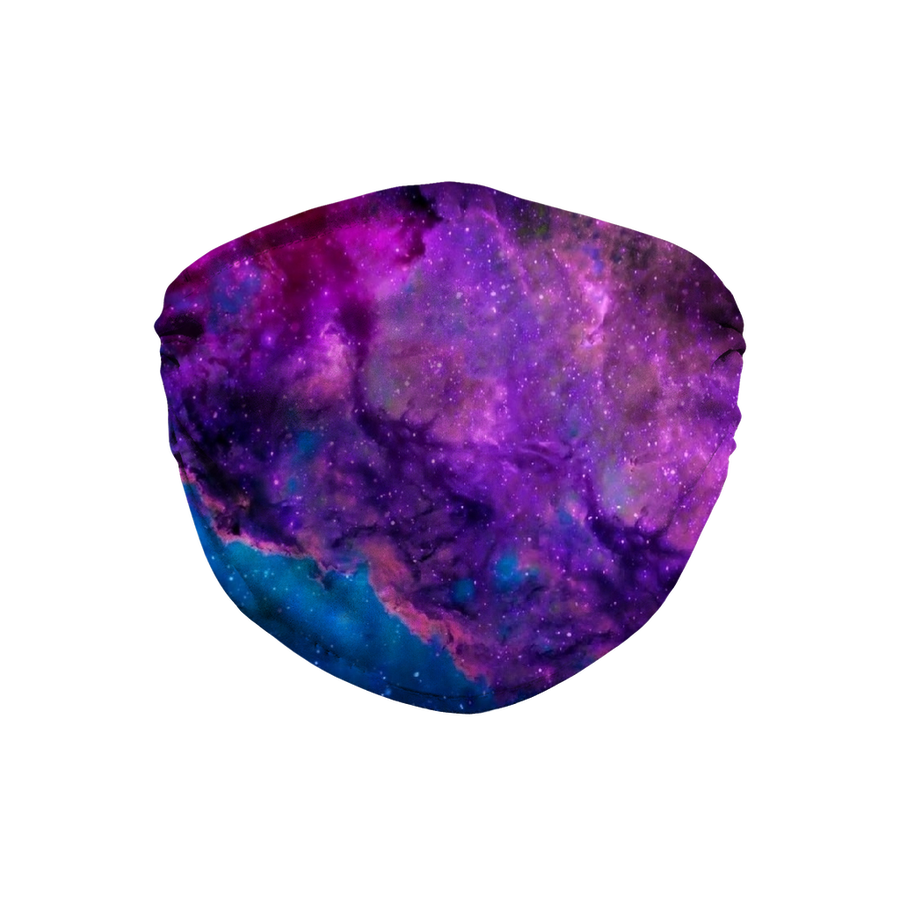 Blue Purple Space Nebula Face Mask - Mr.SWAGBEAST
