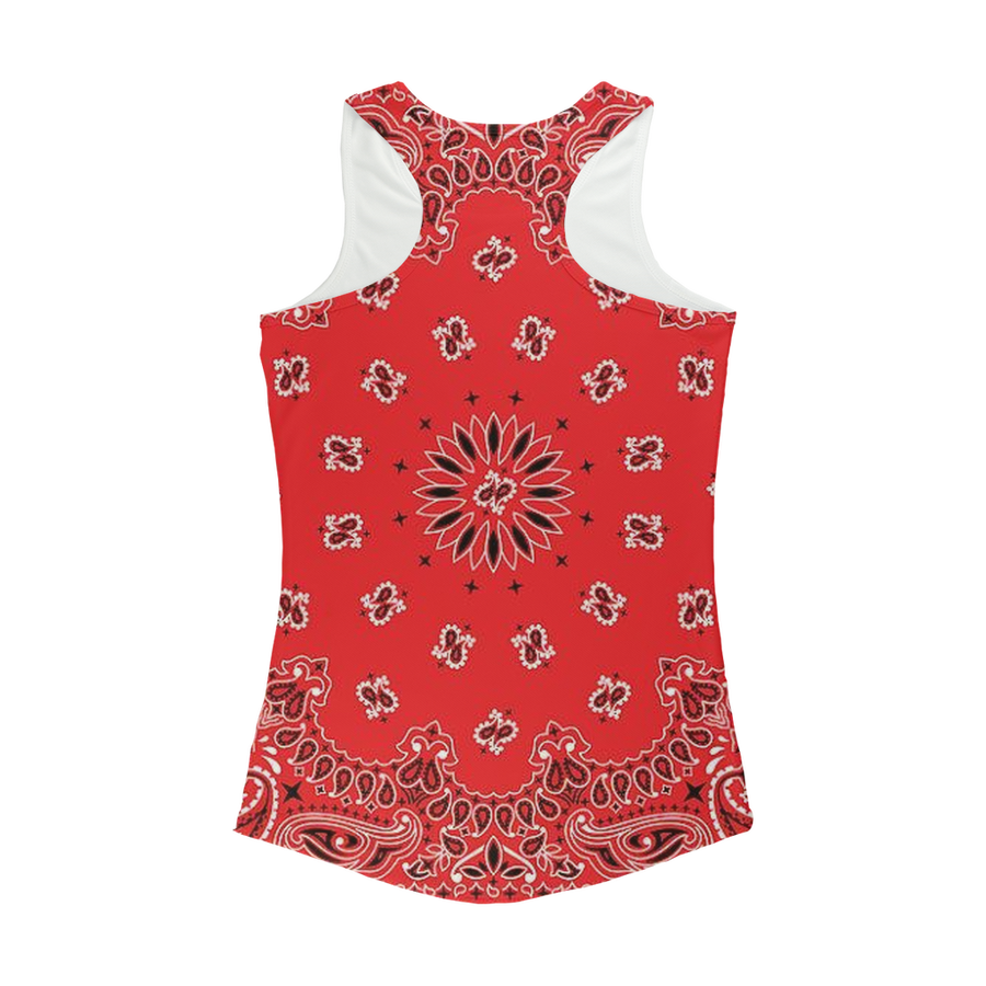 Red Bloods Bandana Women Performance Tank Top - Mr.SWAGBEAST