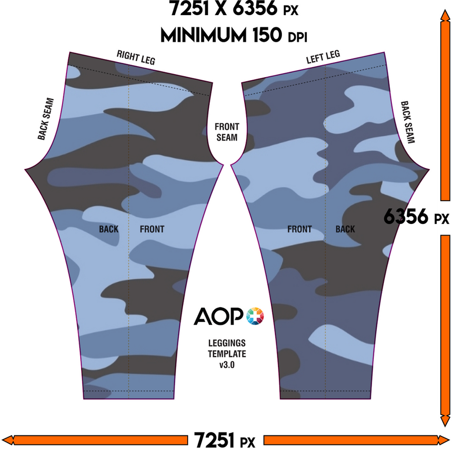 Dark Blues Camo Leggings - Mr.SWAGBEAST