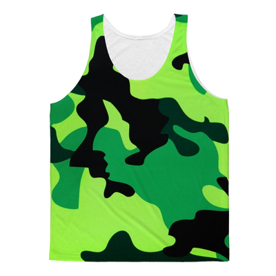 Neon Green Camo Adult Tank Top - Mr.SWAGBEAST