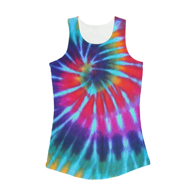 Tie Dye Pattern Women Performance Tank Top - Mr.SWAGBEAST