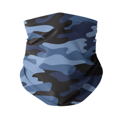 Dark Blues Camo Neck Gaiter/Face Mask - Mr.SWAGBEAST