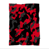 Red Black Grey Camo Premium Adult Blanket - Mr.SWAGBEAST