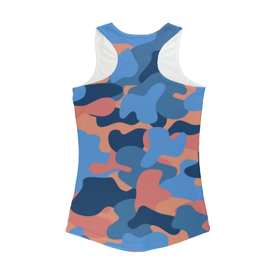 Blue Orange Camo Women Performance Tank Top - Mr.SWAGBEAST