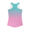 Pink Teal Gradient Women Performance Tank Top - Mr.SWAGBEAST