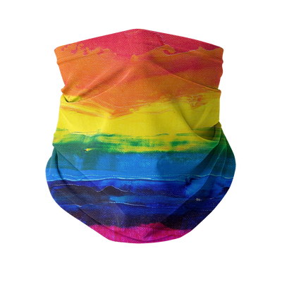 LGBT Pride Rainbow Paint Canvas Neck Gaiter - Mr.SWAGBEAST