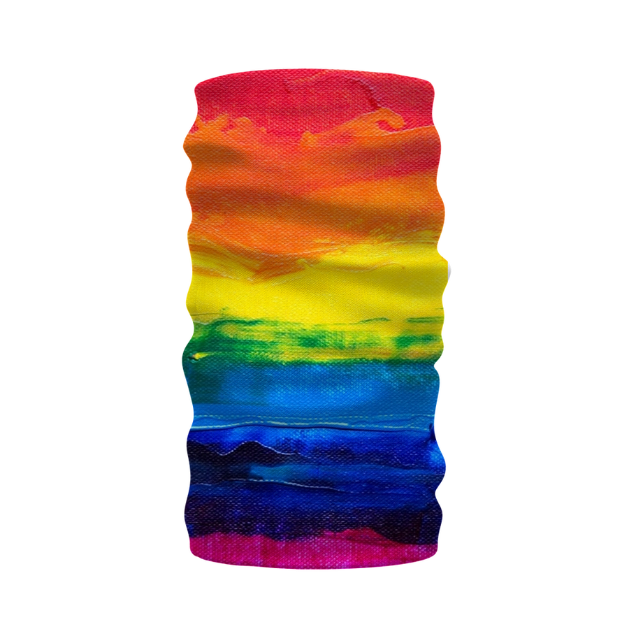LGBT Pride Rainblw Paint Canvas Neck Warmer Morf Scarf - Mr.SWAGBEAST