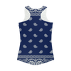 Crip Cuz Blue Bandana Women Performance Tank Top - Mr.SWAGBEAST