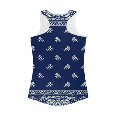 Crip Cuz Blue Bandana Women Performance Tank Top - Mr.SWAGBEAST