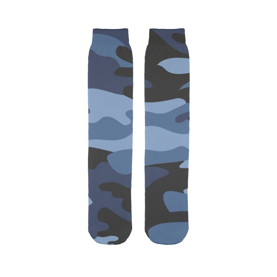 Dark Blues Camo Tube Socks - Mr.SWAGBEAST