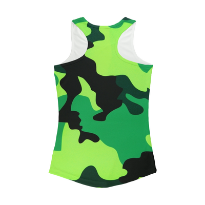 Neon Green Camo Women Performance Tank Top - Mr.SWAGBEAST