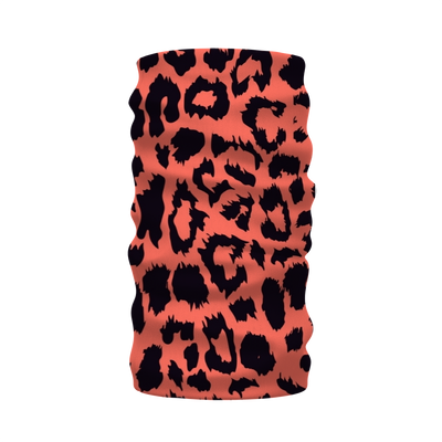 Neon Peach Leopard Spot Neck Warmer Morf Scarf - Mr.SWAGBEAST