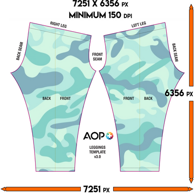 Teal Green Baja Camo Leggings - Mr.SWAGBEAST