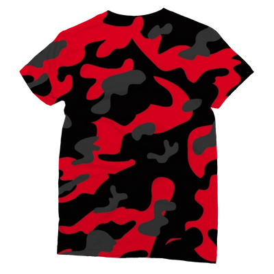 Red Black Grey Camo Classic Sublimation Women's T-Shirt - Mr.SWAGBEAST