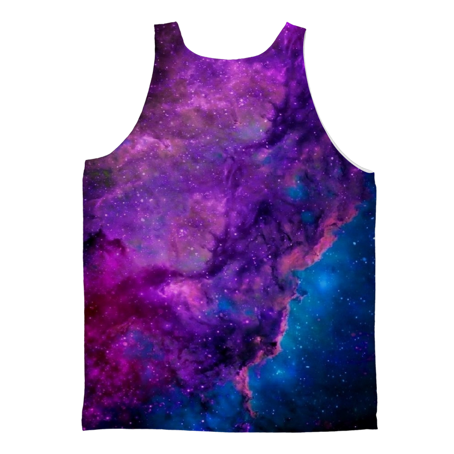 Blue Purple Space Nebula Adult Tank Top - Mr.SWAGBEAST