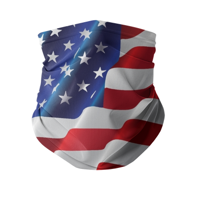 American Flag in the Wind Neck Gaiter/Face Mask - Mr.SWAGBEAST