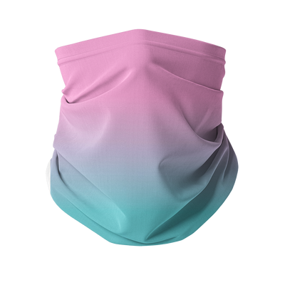 Pink Teal Gradient Neck Gaiter/Face Mask - Mr.SWAGBEAST