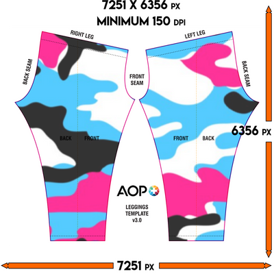 Pink Teal Black White Camo Leggings - Mr.SWAGBEAST