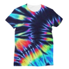 Dark Tie Dye Women's Cut T-shirt All Over Print - Mr.SWAGBEAST