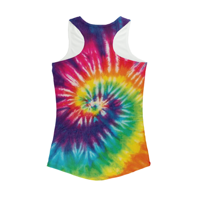 Rainbow Swirl Tie Dye Women's Performance Tank Top - Mr.SWAGBEAST