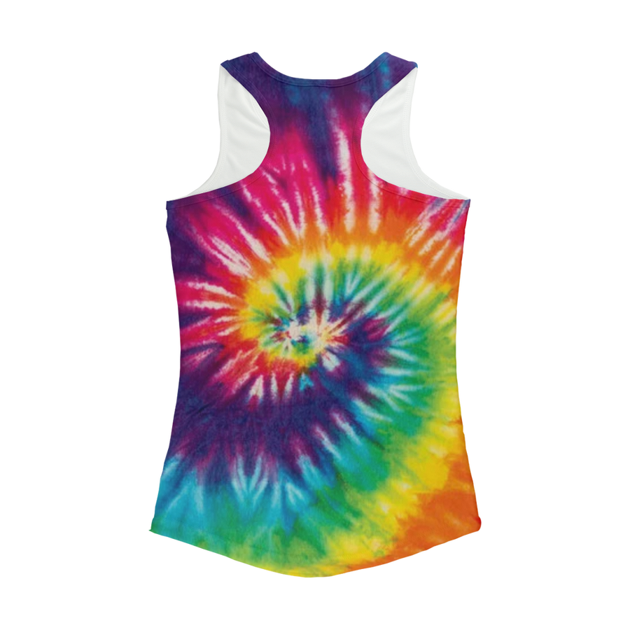 Rainbow Swirl Tie Dye Women's Performance Tank Top - Mr.SWAGBEAST