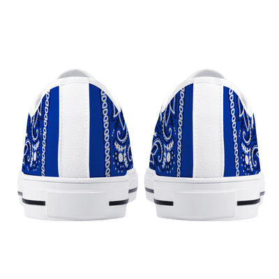 Crip Walk Crip Blue Bandana Low-Top Chuck Sneakers - Mr.SWAGBEAST