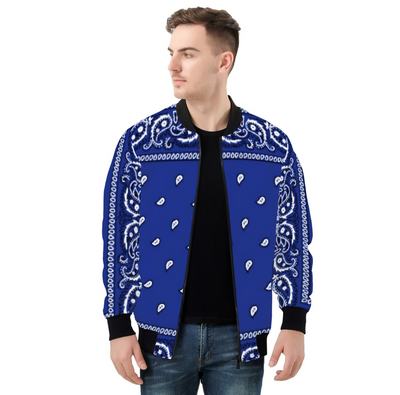Crip Cuz Blue Bandana Men's/Unisex Bomber Jacket - Mr.SWAGBEAST