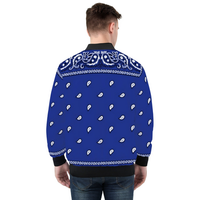 Crip Cuz Blue Bandana Men's/Unisex Bomber Jacket - Mr.SWAGBEAST
