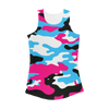 Pink Teal Black White Camo Women Performance Tank Top - Mr.SWAGBEAST