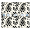 White with Black Bandana Paisley Pattern Neck Gaiter/Face Mask - Mr.SWAGBEAST