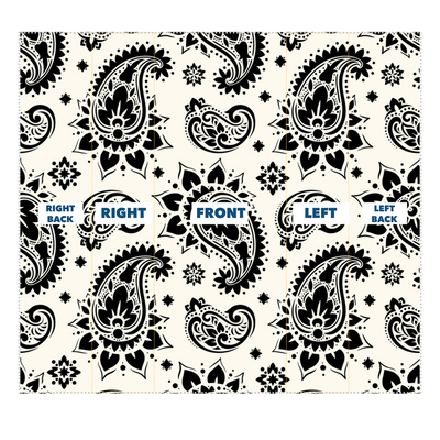 White with Black Bandana Paisley Pattern Neck Gaiter/Face Mask - Mr.SWAGBEAST