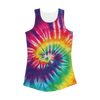Rainbow Swirl Tie Dye Women's Performance Tank Top - Mr.SWAGBEAST