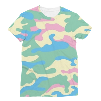 Pastel Colors Camo Classic Sublimation Women's T-Shirt - Mr.SWAGBEAST