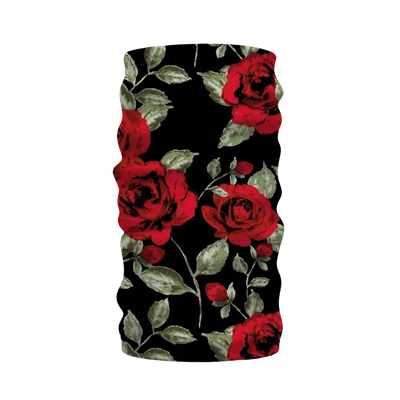 Red Roses on Black Neck Warmer Morf Scarf - Mr.SWAGBEAST