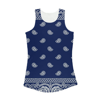 Crip Cuz Blue Bandana Women Performance Tank Top - Mr.SWAGBEAST