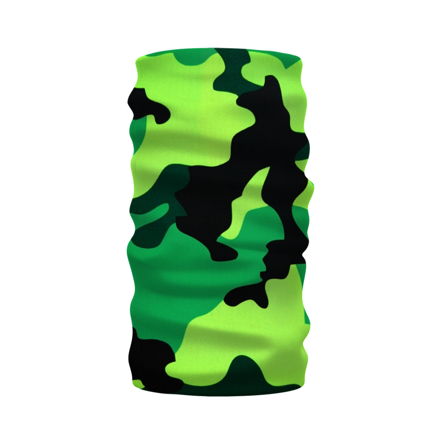 Neon Green Camo Neck Warmer Morf Scarf - Mr.SWAGBEAST