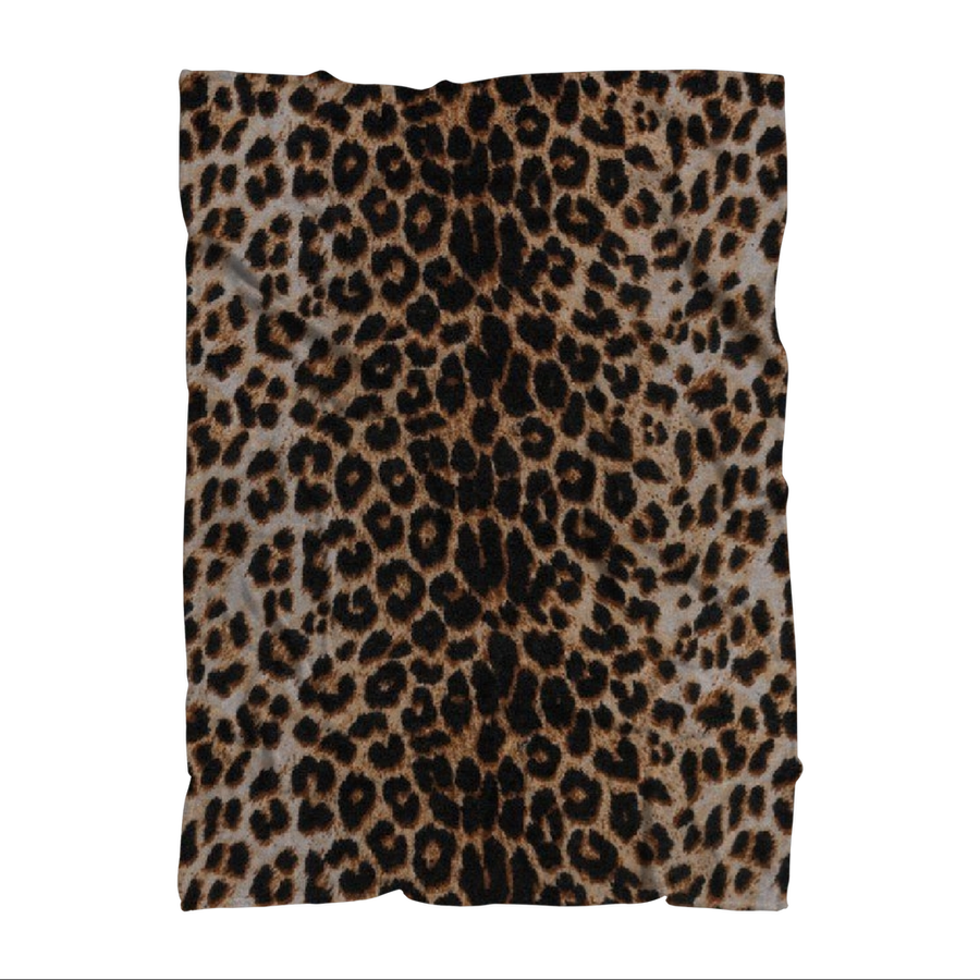 Leopard Fur Print Premium Adult Blanket - Mr.SWAGBEAST