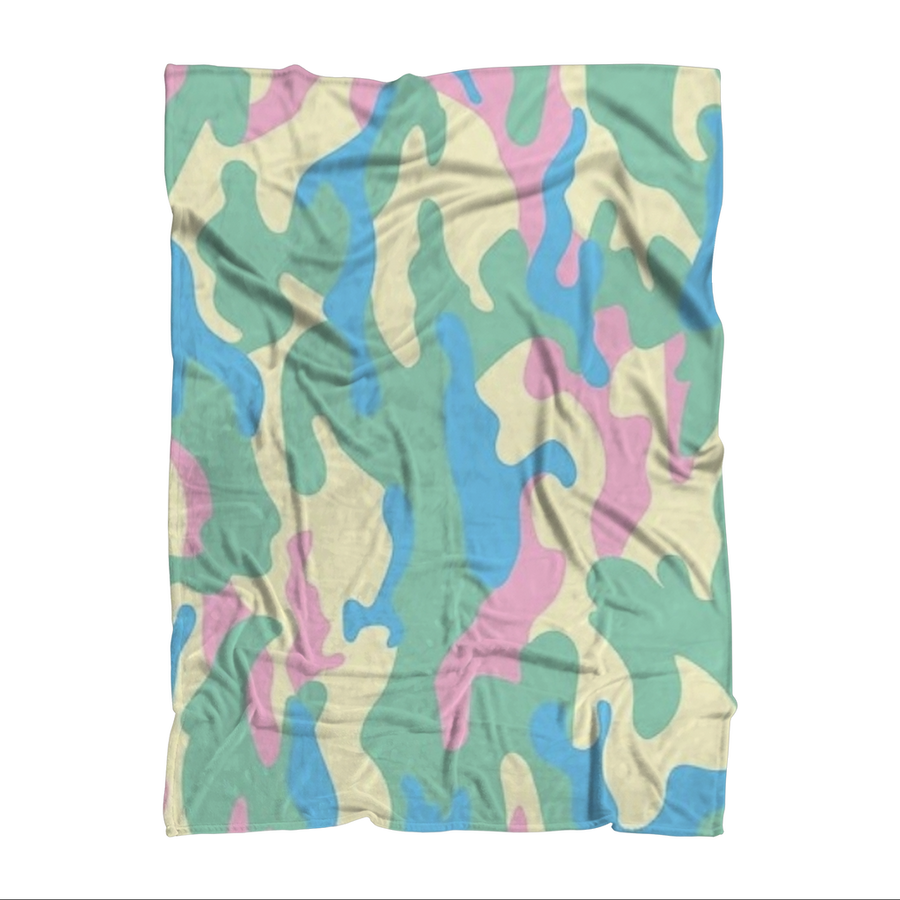 Pastel Colors Camo Premium Adult Blanket - Mr.SWAGBEAST