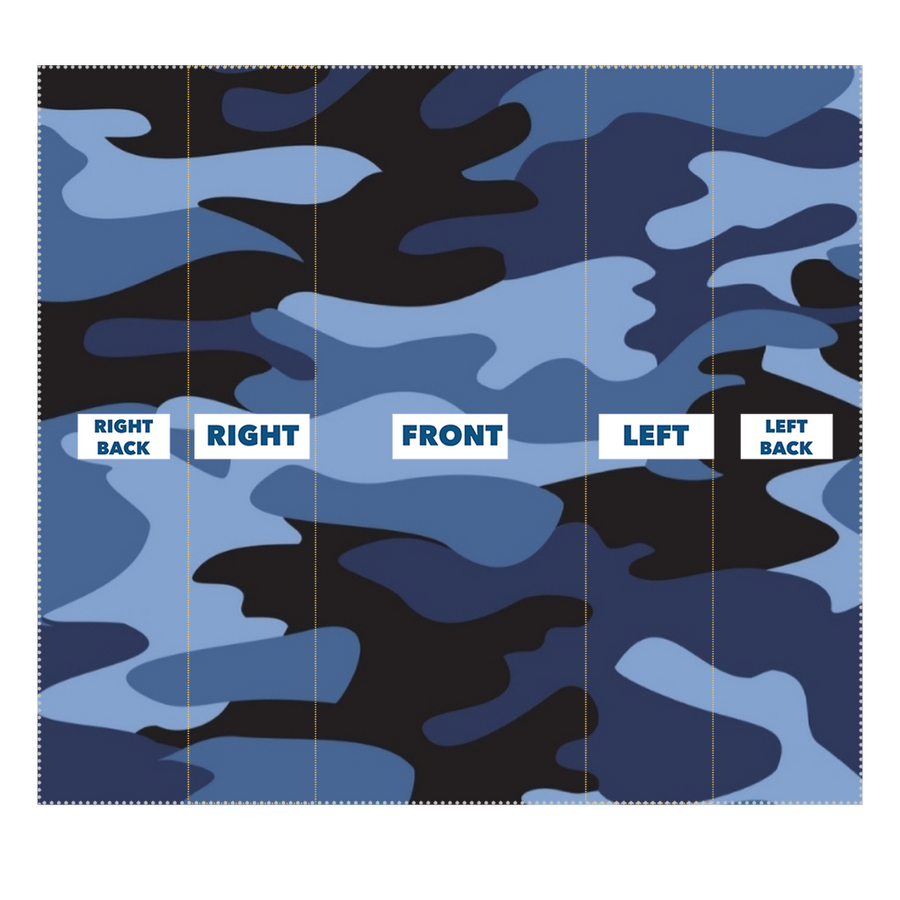 Dark Blues Camo Neck Gaiter/Face Mask - Mr.SWAGBEAST