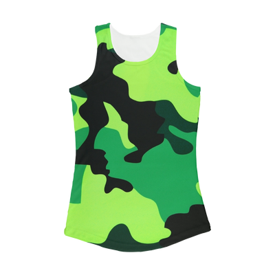 Neon Green Camo Women Performance Tank Top - Mr.SWAGBEAST