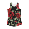 Red Roses on Black Women Performance Tank Top - Mr.SWAGBEAST