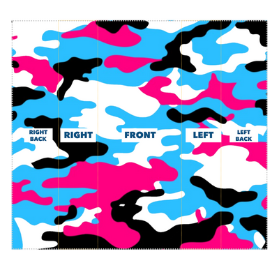 Pink Teal Black White Camo Neck Gaiter/Face Cover - Mr.SWAGBEAST