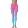 Teal Blue Faded to Hot Pink Leggings - Mr.SWAGBEAST
