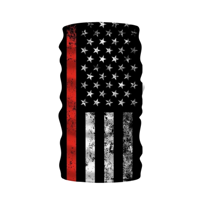 Firefighters Red Stripe Firefighter Flag Neck Warmer Morf Scarf - Mr.SWAGBEAST