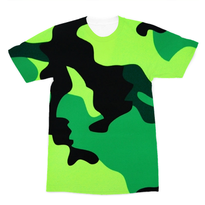 Neon Green Camo Premium Adult T-Shirt - Mr.SWAGBEAST