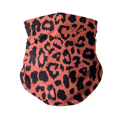 Neon Peach Leopard Spot Sublimation Neck Gaiter - Mr.SWAGBEAST