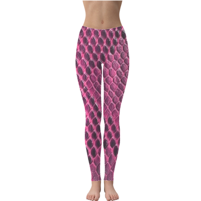 Pink Viper Snake Skin Print Leggings - Mr.SWAGBEAST