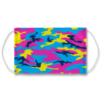 Neon Pink Yellow Blue Camo Face Mask - Mr.SWAGBEAST